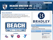 Tablet Screenshot of beachunitedfootballclub.com